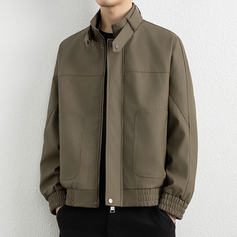 侨迪蒙拉轻奢秋季立领男士皮衣潮牌秋冬季皮夹克设计感潮流外套