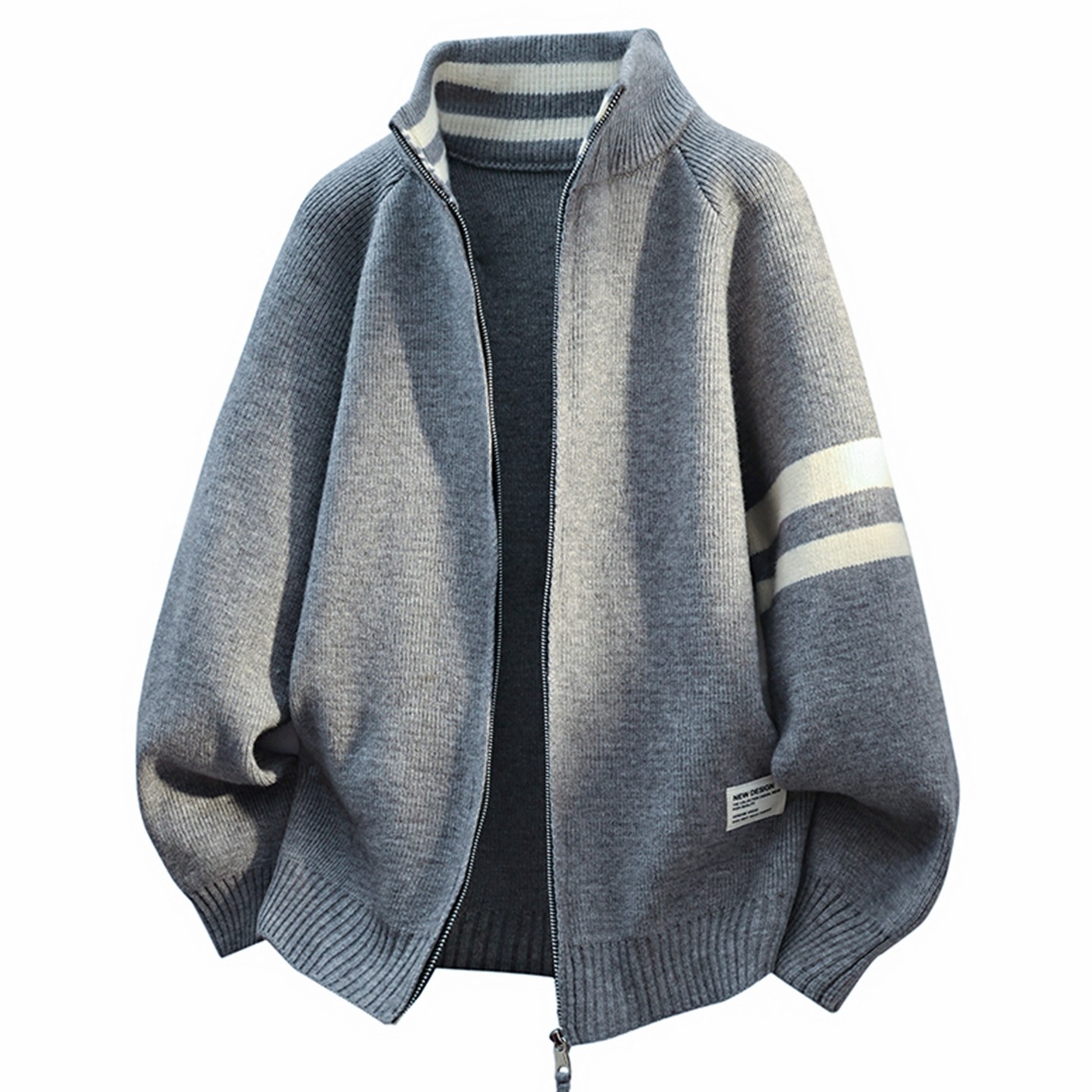 春秋季立领拉链男士针织开衫上衣时尚保暖线衣外套百搭拆牌毛衣,男装,针织衫/毛衣,淘宝优惠券,粉丝福利购,淘宝优惠卷