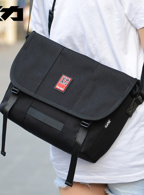 Mackar潮牌男包包单肩包斜挎包休闲时尚潮流死飞背包帆布邮差包女