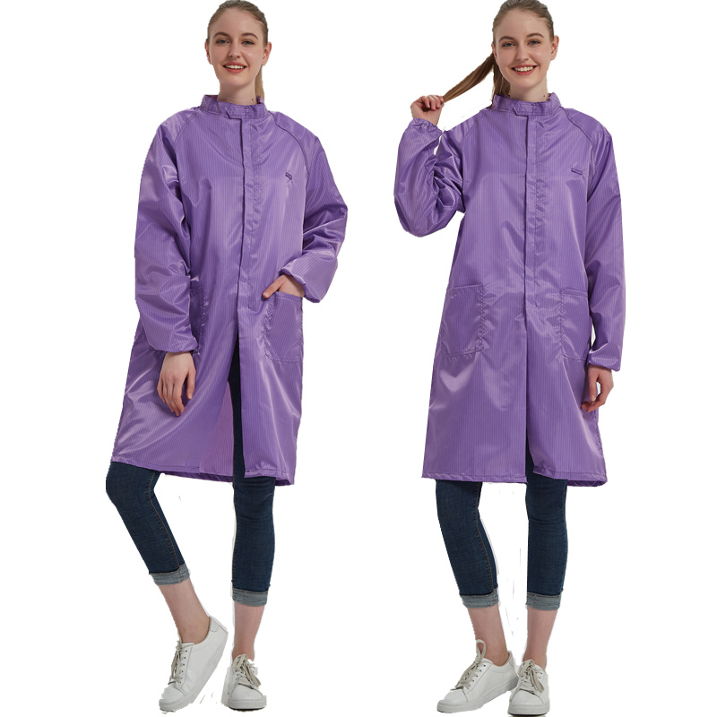 防静电服防护服大褂紫色电子厂