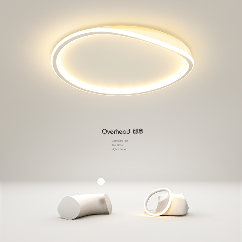 简约现代创意圆形卧室灯吸顶灯