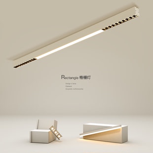 长条led吸顶灯线条灯明装 格栅灯创意卧室灯过道走廊灯客厅房间灯
