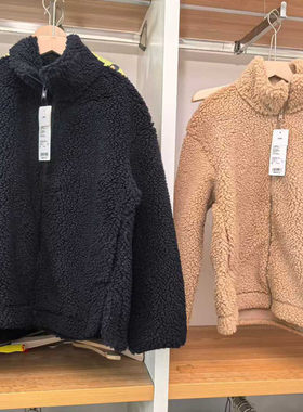 2026秋冬新款立领长袖夹克开衫摇粒绒拉链荚克保暖外套女D480800