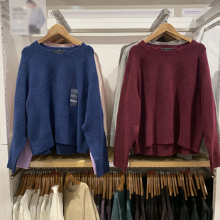 女装舒芙蕾圆领针织衫/毛衣毛衫25秋冬新款宽松套头上衣y479157