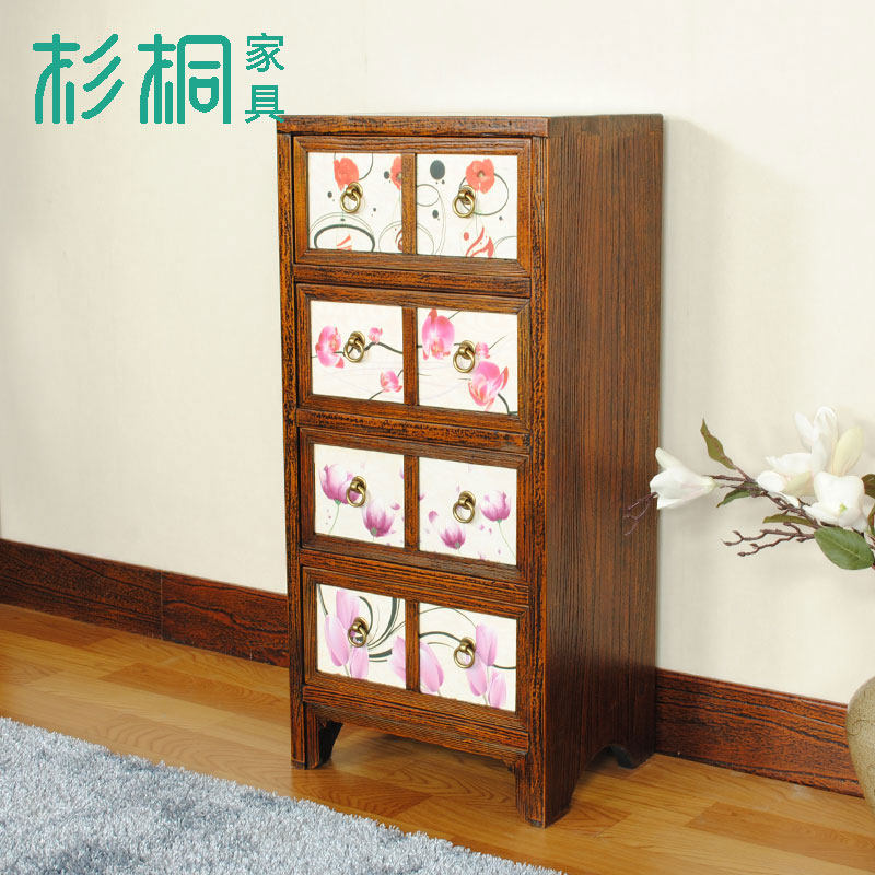 杉桐储物柜实木小五斗柜抽屉式柜子CD柜组合收纳柜喷画斗柜木质|msdalam kategori perabot kediaman, kabinet, Dada Laci - dari Buy2taobao.com untuk memberikan perkhidmatan ejen Taobao profesional membeli
