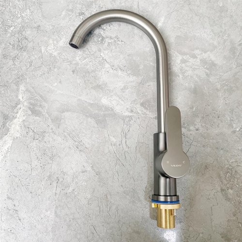 厨房枪灰色立式水龙头全铜洗菜盆冷热万向防溅水槽洗菜池龙头