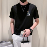 2023新款夏季短袖T恤男潮牌印花圆领半袖体恤A313-5822-P48，男装T恤，电商A313