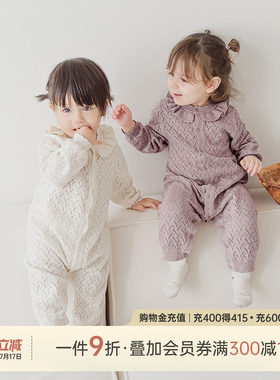 乖奇熊女宝宝纯棉甜美连体哈衣