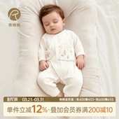 宝宝长袖 新生婴儿连体哈衣春秋季 无骨睡衣和尚服居家 3零有机