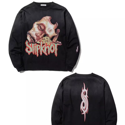25AW Slipknot别注8.1盎司空纺纱高密天竺棉美式复古古着质感长袖