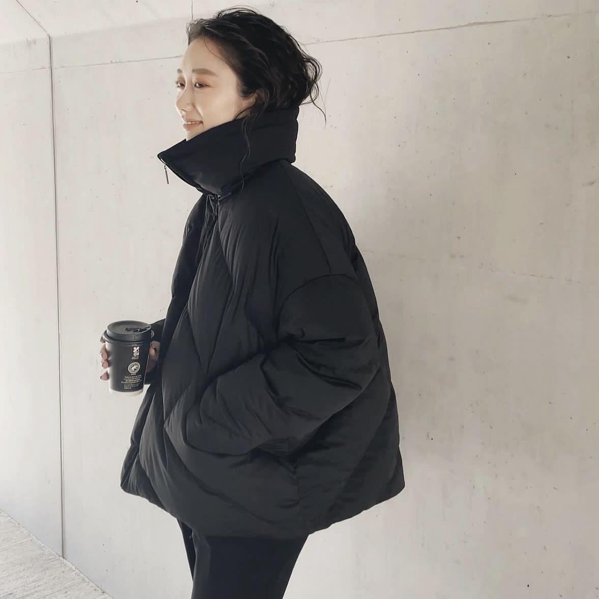 25AW日本小众高端6×1 COPENHAGEN定番宽松A字形可收纳立领羽绒服