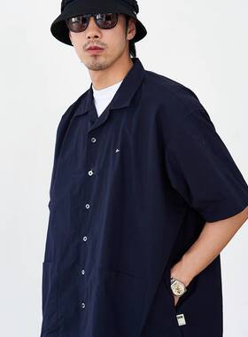cityboy宽松日系短袖衬衫