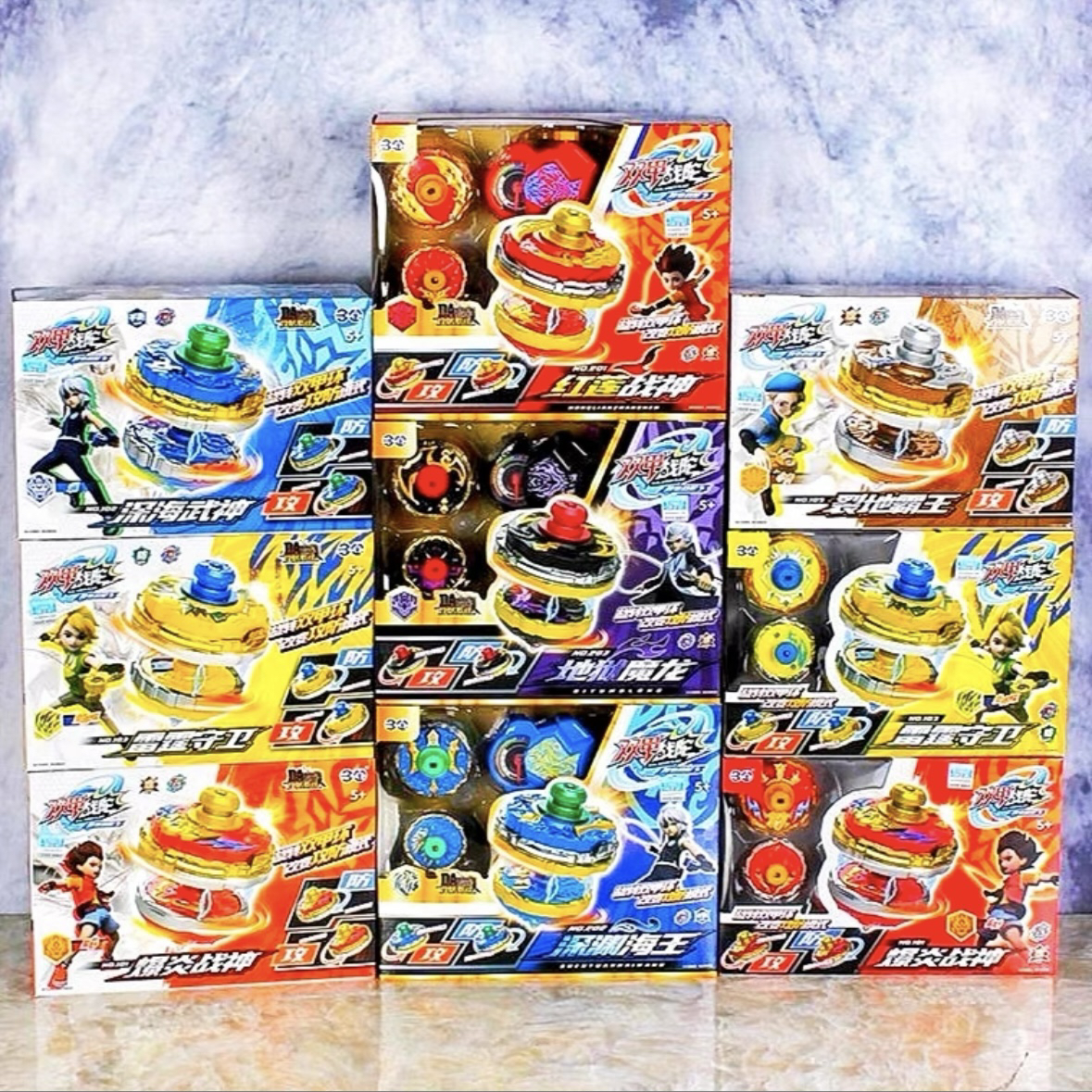 正版三宝超变战陀2爆甲双甲战陀3玩具陀螺旋转疾风斗士裂地霸王