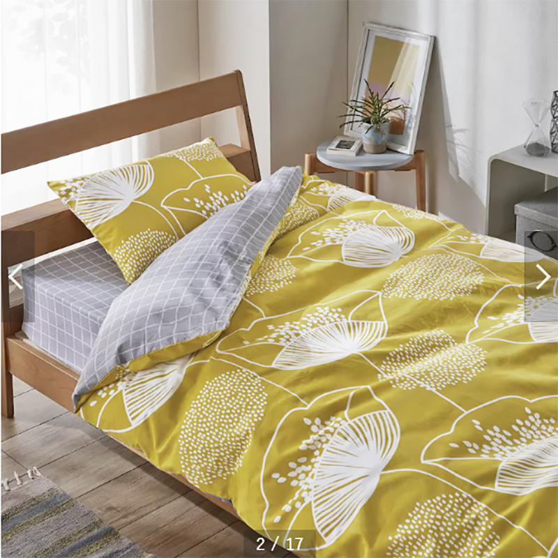 出口日本千趣AB面100%棉被套150*210cm单人被罩学生宿舍纯棉被套