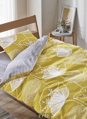 出口日本千趣AB面100%棉被套150*210cm单人被罩学生宿舍纯棉被套