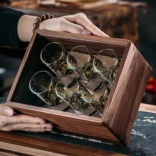 金山二两杯白酒杯套装 家用带刻度轻奢高档创意小酒杯分酒器酒具