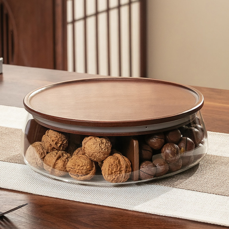 高档大容量玻璃干果盘家用密封瓜子坚果零食摆放盘糖果收纳盒果盘,餐饮具,果盆/果盘/果篮,淘宝优惠券,粉丝福利购,淘宝优惠卷