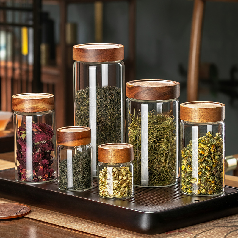 茶叶罐密封罐玻璃家用食品级储物