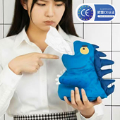 捕梦岛原创哥斯拉布艺纸巾盒家用创意抽纸盒客厅餐厅办公室收纳