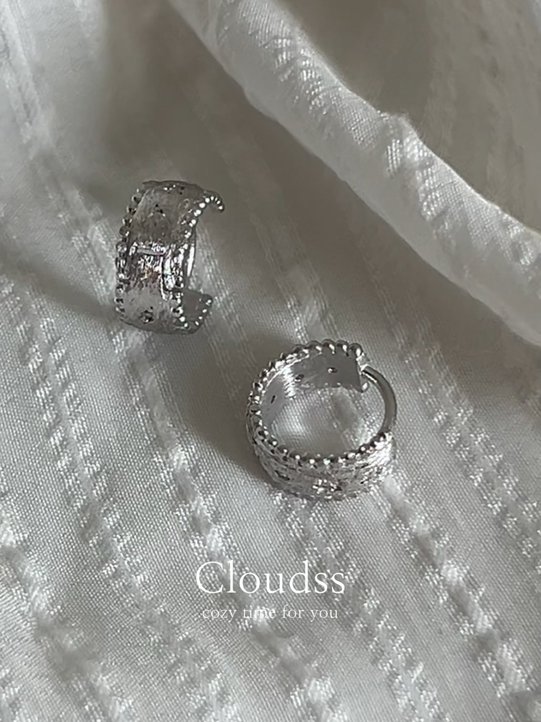 「星河漫漫」s925纯银ins感拉丝小众耳饰耳环,饰品/流行首饰/时尚饰品新,耳环,淘宝优惠券,粉丝福利购,淘宝优惠卷