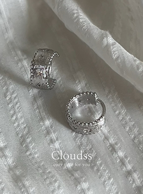 「星河漫漫」s925纯银ins感拉丝小众耳饰耳环