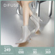 DFuse迪芙斯尖头细跟优雅纯色气质短靴瘦瘦靴子牛皮面