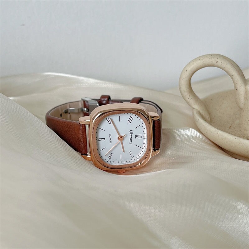 ulzzang小众简约方形手表女学生初高中生ins风高颜值复古休闲百搭