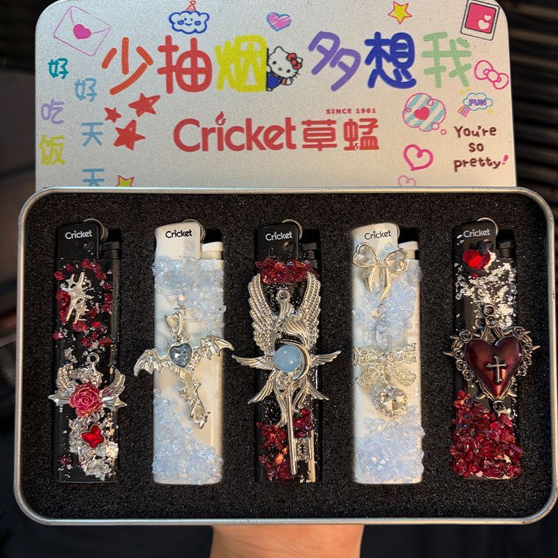 正品草蜢cricket砂轮打火机创意手工diy一次性明火高颜值送男友