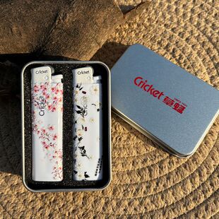 正品草蜢cricket砂轮打火机创意樱花手工diy一次性明火耐用送男友