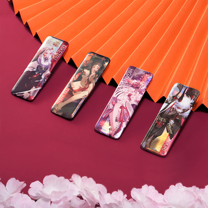 onmyoji阴阳师百闻牌长条马口铁徽章第二弹 yys 鬼切大岳丸荒周边