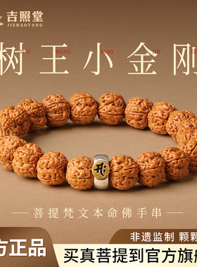 天然金刚菩提原籽手串男款生肖守护神本命佛核桃文玩佛珠念珠手链