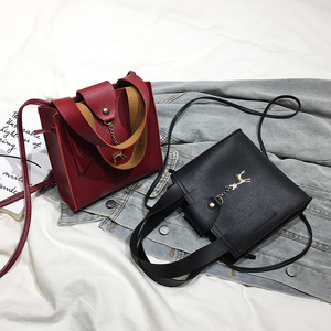 女小鹿水桶包斜挎包