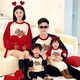 卡通拜年服2026马年亲子装 卫衣一家三口红色加绒秋冬新年拍照卫衣