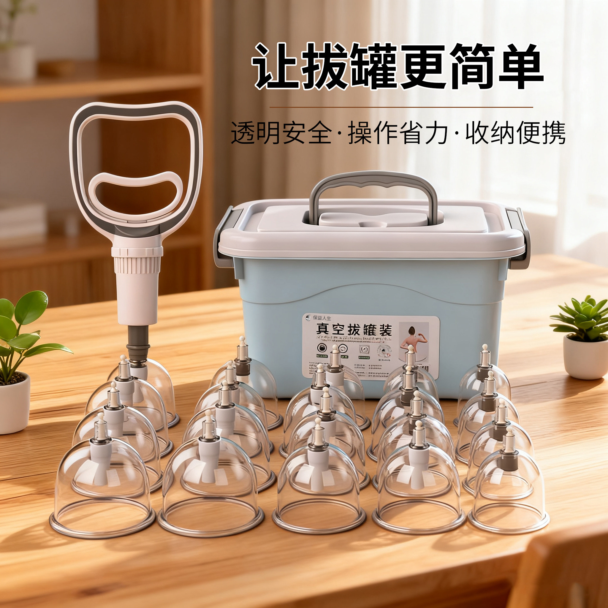 保益真空拔罐器气罐美容院专用收纳便携中医家用祛湿气通经络