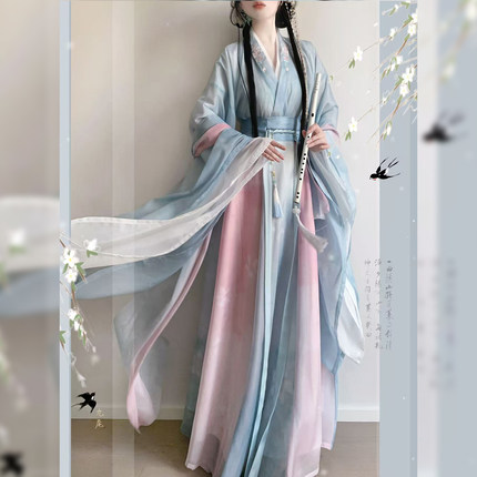 洛溪原创【南风谷】魏晋风汉服女南北朝大袖中国风八破裙春夏新款