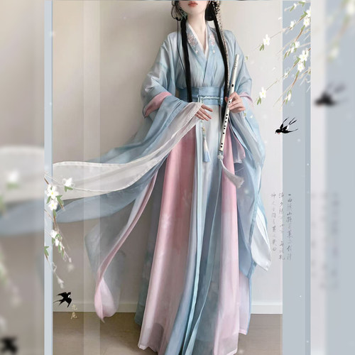 洛溪原创【南风谷】魏晋风汉服女南北朝大袖中国风八破裙春夏新款