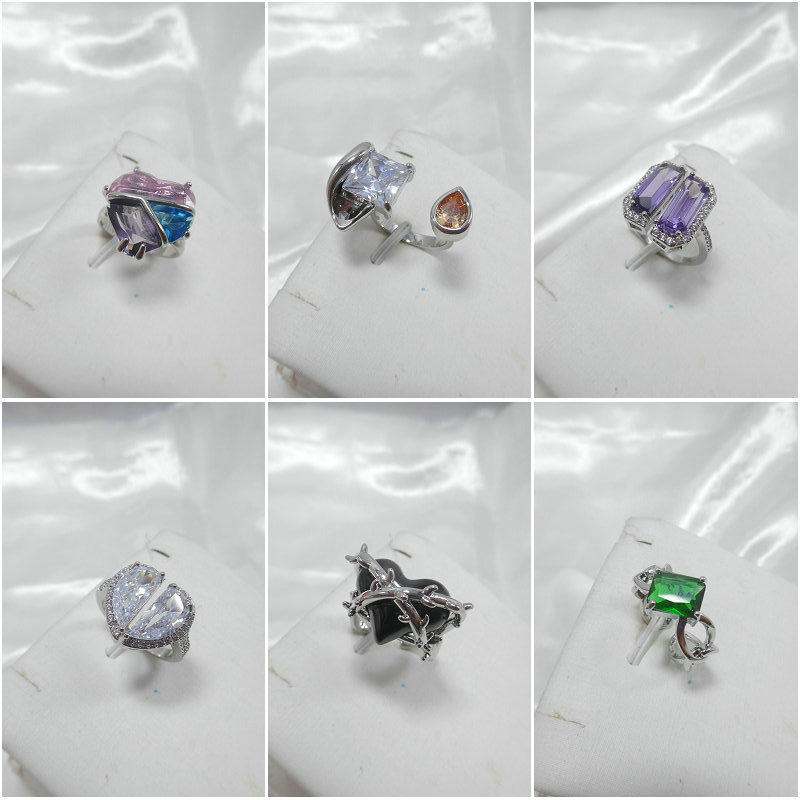 大厂尾货夸张宝石镶嵌戒指爱心方块立体树枝部分开口链条指环5301,饰品/流行首饰/时尚饰品新,戒指/指环,淘宝优惠券,粉丝福利购,淘宝优惠卷