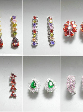 三件包邮耳环潮女锆石简约小巧冬季气质冷淡风耳钉钢针耳饰403006