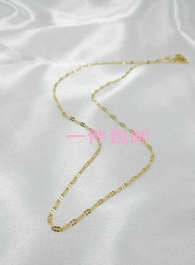 韩版时尚气质钛钢金色女嘴唇项链