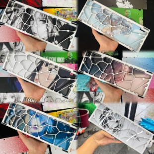 定制键盘均光板 类holy60镂空外壳背板 gh60孔位通用款