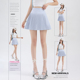 高腰显瘦a字短裙西装 风琴褶百褶裙女夏季 冰蓝色2025新款 料半身裙