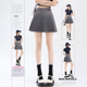料a字半身裙 高腰高级感西装 灰色风琴褶百褶裙短裙2026新款 女夏季