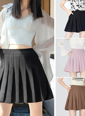 百褶裙女2026新款短裙高腰松紧大码胖mm显瘦a字小个子春秋半身裙