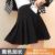 Black Extended [Winter Woolen Zipper Style 45cm]