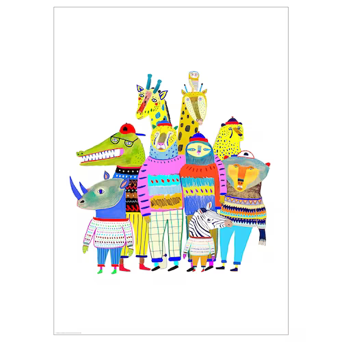 ikea/宜家 拜尔德 图片 针织毛衣 50x70 厘米简约装饰画 墙画特价