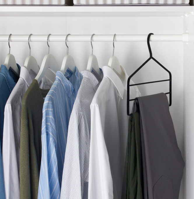 ikea宜家 斯特里基裤架衣挂裤架裤夹尼龙西裤挂架西裤收纳特价