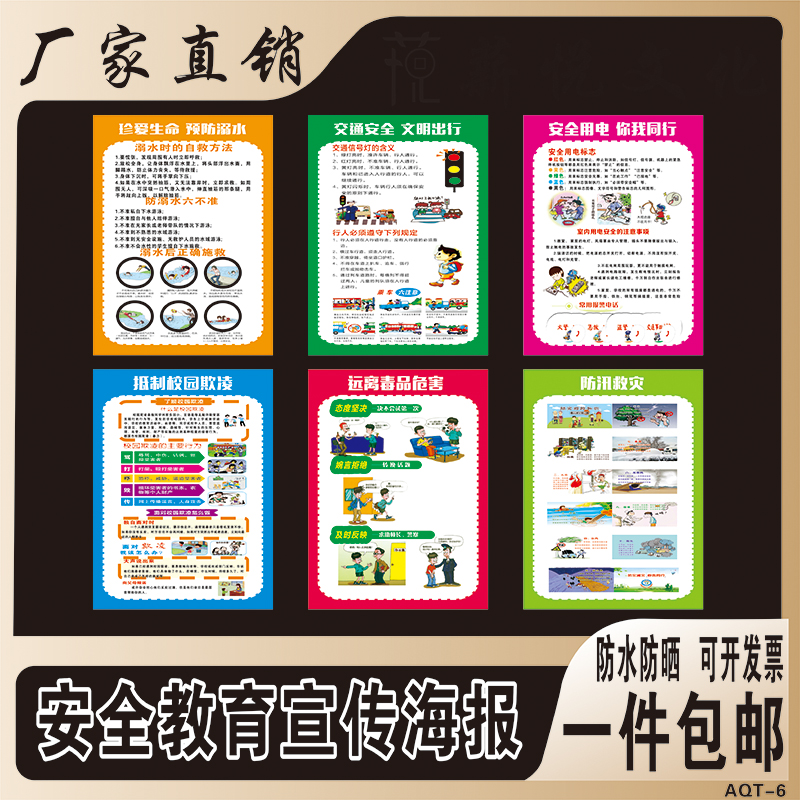 幼儿园消防交通安全教育知识海报