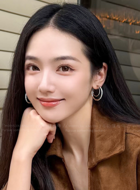 3cm多层素圈耳环圈圈蚊香盘耳夹