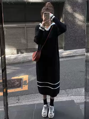 2021 New Age small man wear a tea break skirt retro long version of skirt senior temperament foreign school female autumn