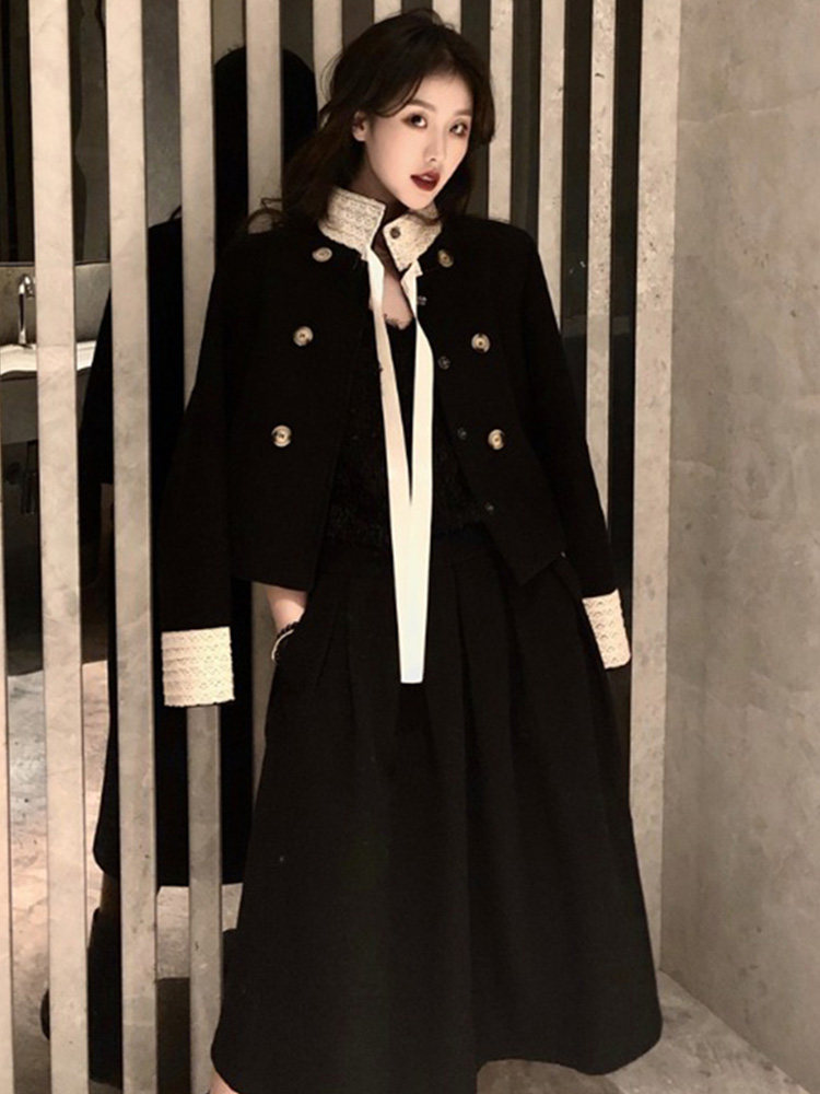 대만 새 여장 가볍고 성숙한 스타일 외국 스타일 부드러운 스타일 여성 투피스 양복 한국 스타일 가을 겨울